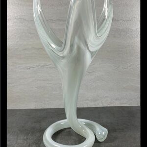 MCM Clear Glass Art Sculpture